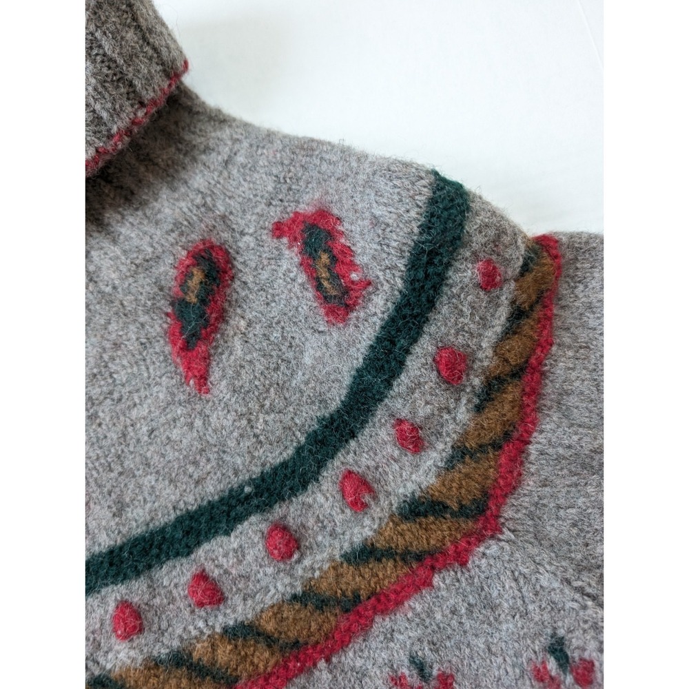 Vintage JG Hook Wool Sweater Turtleneck Womens Medium Wool Handknit - Picture 6 of 8